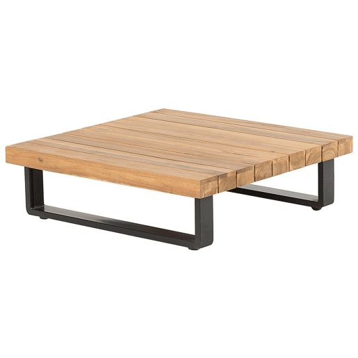 Conjunto de sofás de jardim de canto 5 lugares MYKONOS à direita Madeira de Acácia certificada Cinzento escuro