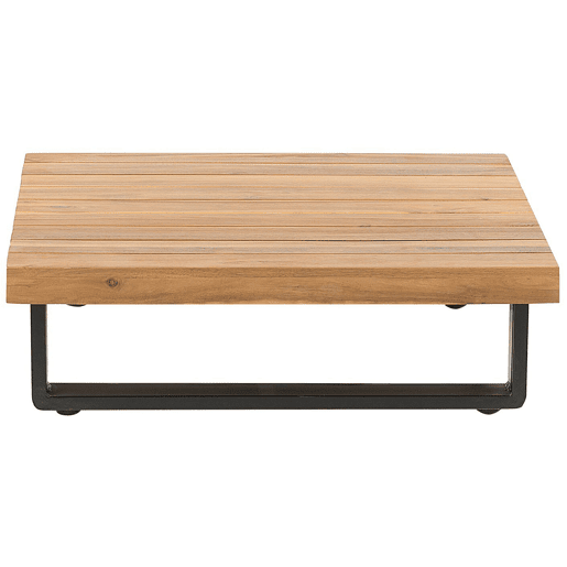 Conjunto de sofás de jardim de canto 5 lugares MYKONOS à direita Madeira de Acácia certificada Cinzento escuro