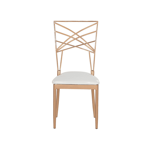 Conjunto de 2 cadeiras de jantar GIRARD Metal Rosa-dourado