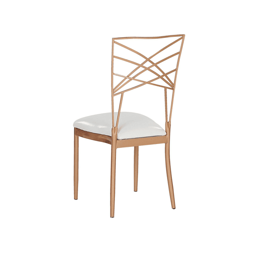 Conjunto de 2 cadeiras de jantar GIRARD Metal Rosa-dourado