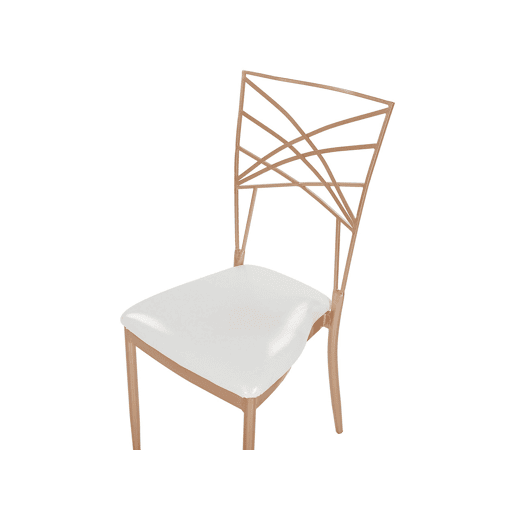 Conjunto de 2 cadeiras de jantar GIRARD Metal Rosa-dourado
