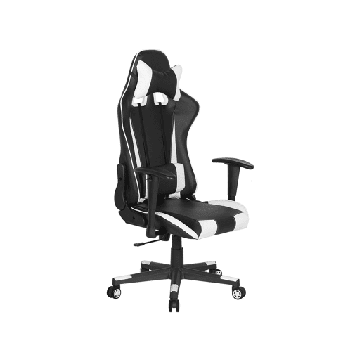 Cadeira de escritório GAMER Pele sintética Branco