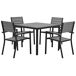Beliani Conjunto de comedor PRATO Beliani Conjunto de comedor PRATO Gris