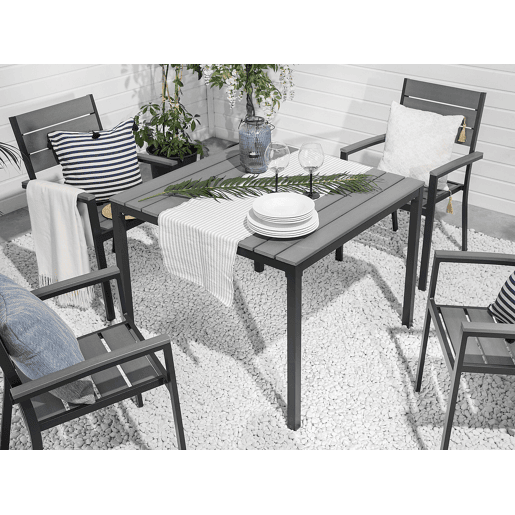 Conjunto de refeições de jardim 4 lugares PRATO Cinzento