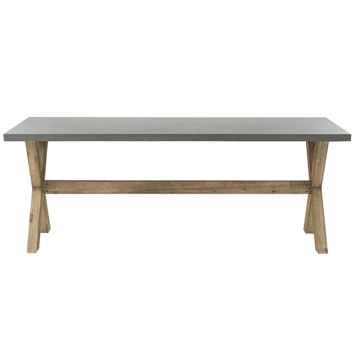 Conjunto de refeições de jardim 6 lugares OLBIA com almofadas Betão Creme