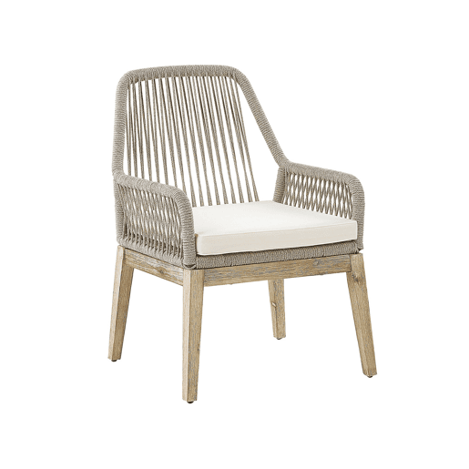 Conjunto de refeições de jardim 6 lugares OLBIA com almofadas Betão Creme
