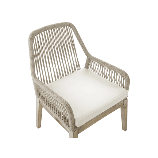 Conjunto de refeições de jardim 6 lugares OLBIA com almofadas Betão Creme