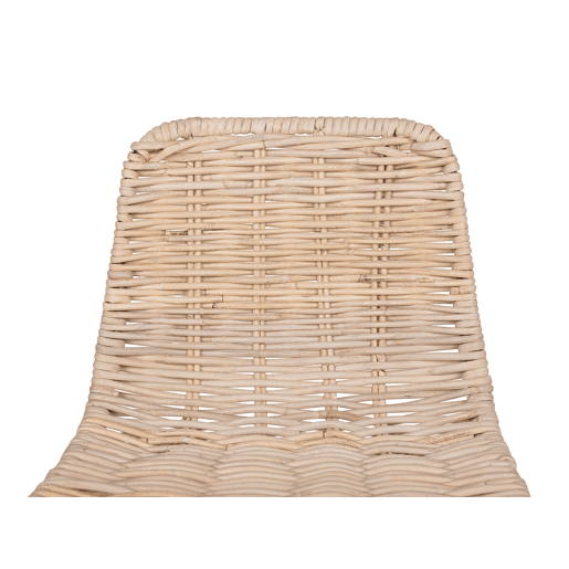 Conjunto de 2 bancos de bar CASSITA Rattan Natural