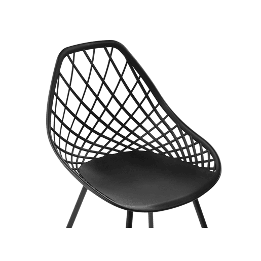 Conjunto de 2 cadeiras de jantar CANTON Preto