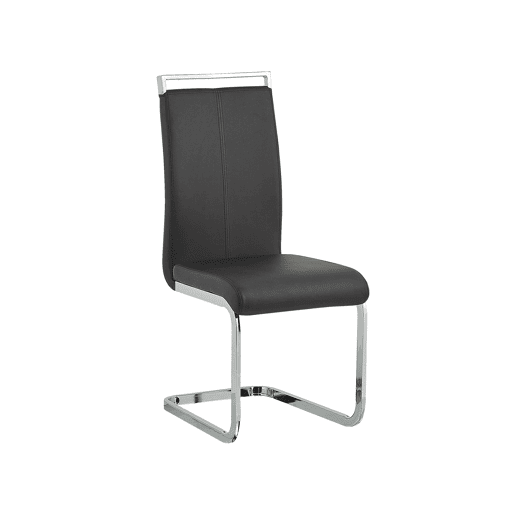 Conjunto de 2 cadeiras de jantar GREEDIN Pele sintética Preto