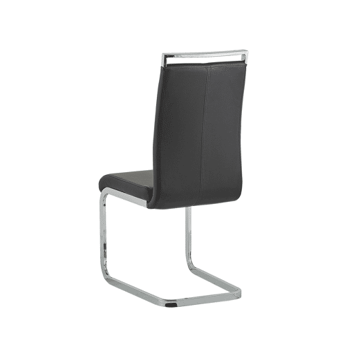 Conjunto de 2 cadeiras de jantar GREEDIN Pele sintética Preto