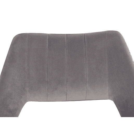 Conjunto de 2 cadeiras de jantar ANSLEY Veludo Cinzento