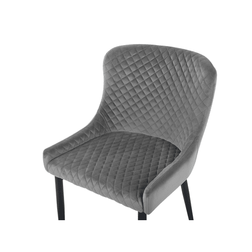 Conjunto de 2 cadeiras de jantar SOLANO Veludo Cinzento
