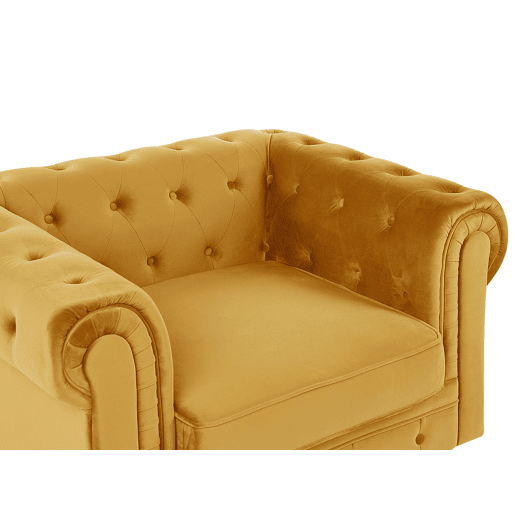 Poltrona CHESTERFIELD Veludo Mostarda Poltrona CHESTERFIELD Veludo Mostarda