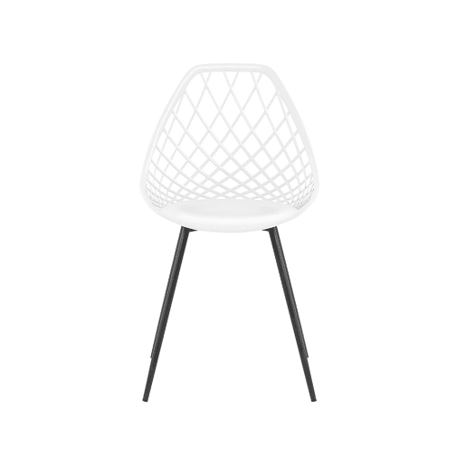 Conjunto de 2 cadeiras de jantar CANTON Branco Conjunto de 2 cadeiras de jantar CANTON Branco