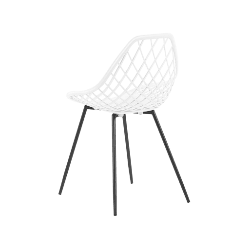 Conjunto de 2 cadeiras de jantar CANTON Branco Conjunto de 2 cadeiras de jantar CANTON Branco