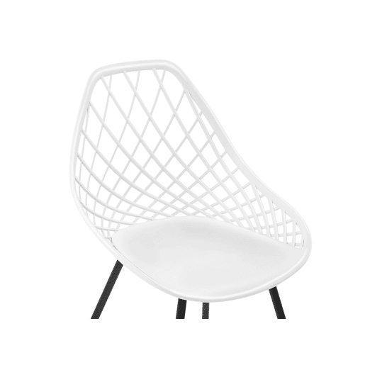 Conjunto de 2 cadeiras de jantar CANTON Branco Conjunto de 2 cadeiras de jantar CANTON Branco