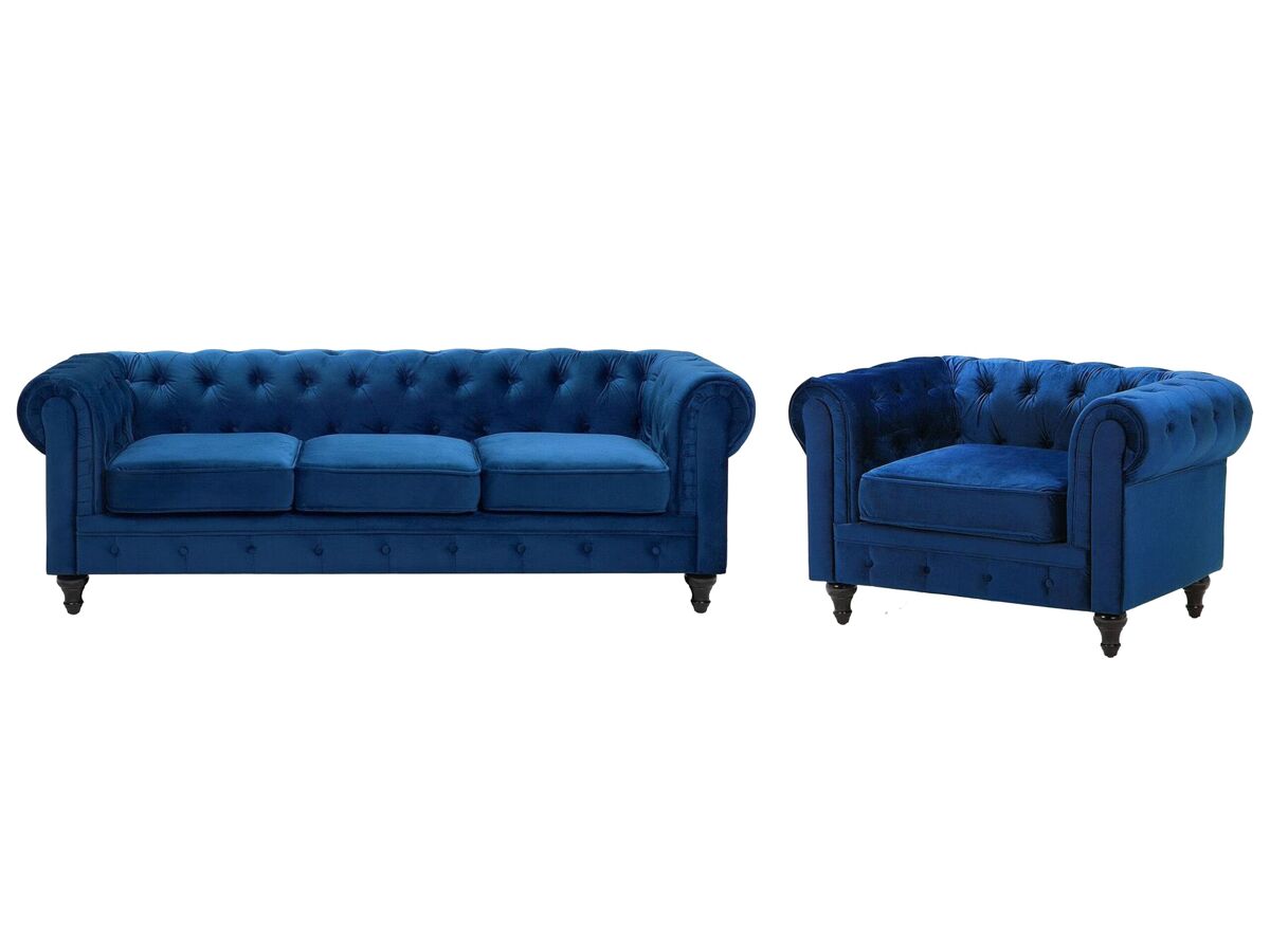 Beliani Conjunto de sofás CHESTERFIELD