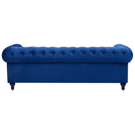Conjunto de sala de estar CHESTERFIELD Veludo Azul marinho 4 lugares