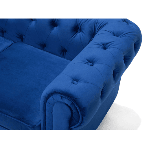 Conjunto de sala de estar CHESTERFIELD Veludo Azul marinho 4 lugares