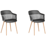 Conjunto de 2 cadeiras de jantar BERECA Preto