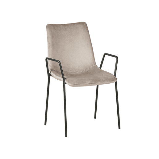 Conjunto de 2 cadeiras de jantar JEFFERSON Veludo Taupe