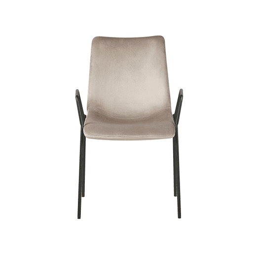 Conjunto de 2 cadeiras de jantar JEFFERSON Veludo Taupe