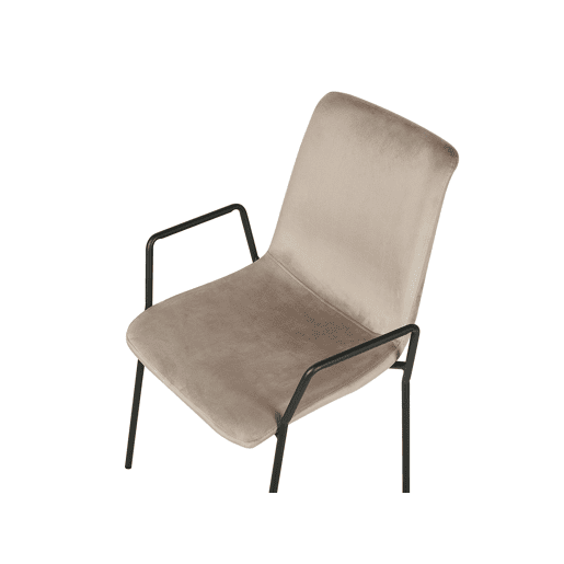 Conjunto de 2 cadeiras de jantar JEFFERSON Veludo Taupe