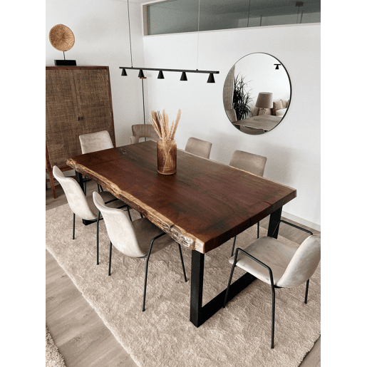 Conjunto de 2 cadeiras de jantar JEFFERSON Veludo Taupe