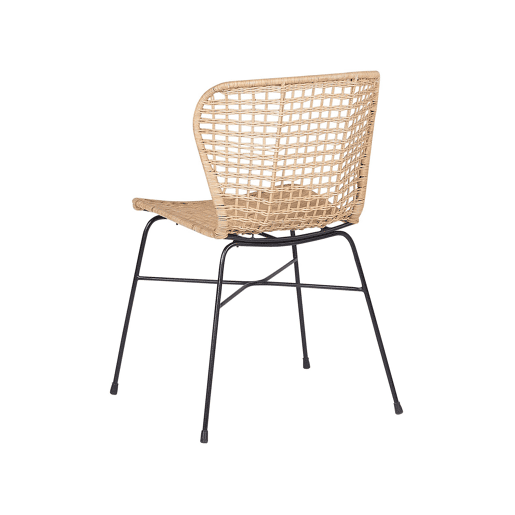 Conjunto de 2 cadeiras de jantar ELFROS Rattan Natural