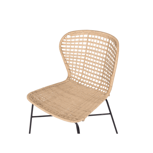 Conjunto de 2 cadeiras de jantar ELFROS Rattan Natural