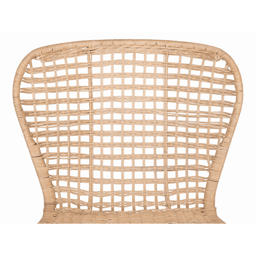 Conjunto de 2 cadeiras de jantar ELFROS Rattan Natural