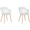 Conjunto de 2 cadeiras de jantar BERECA Branco