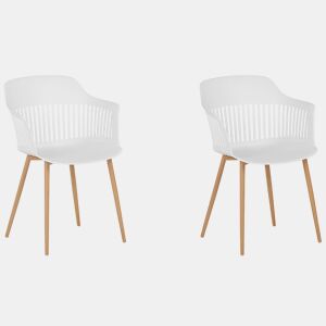 Conjunto de 2 cadeiras de jantar BERECA Branco