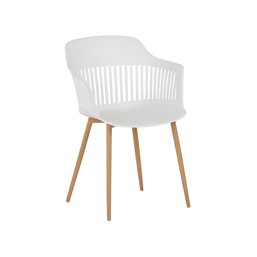 Conjunto de 2 cadeiras de jantar BERECA Branco Conjunto de 2 cadeiras de jantar BERECA Branco