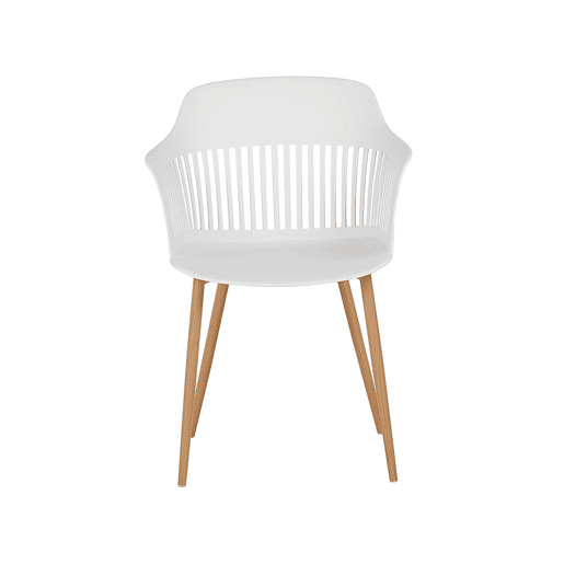 Conjunto de 2 cadeiras de jantar BERECA Branco Conjunto de 2 cadeiras de jantar BERECA Branco