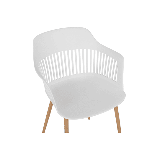 Conjunto de 2 cadeiras de jantar BERECA Branco Conjunto de 2 cadeiras de jantar BERECA Branco
