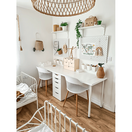 Conjunto de 2 cadeiras de jantar BERECA Branco Conjunto de 2 cadeiras de jantar BERECA Branco