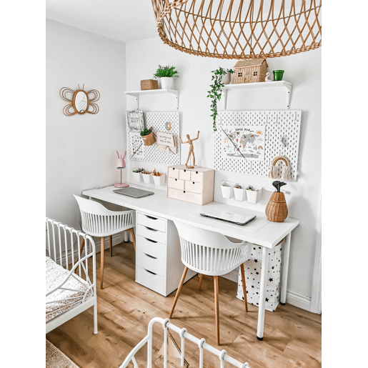Conjunto de 2 cadeiras de jantar BERECA Branco Conjunto de 2 cadeiras de jantar BERECA Branco