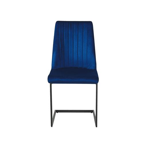 Conjunto de 2 cadeiras de jantar LAVONIA Veludo Azul marinho