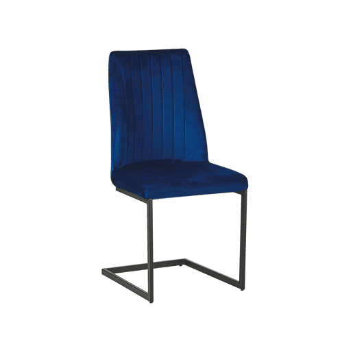 Conjunto de 2 cadeiras de jantar LAVONIA Veludo Azul marinho
