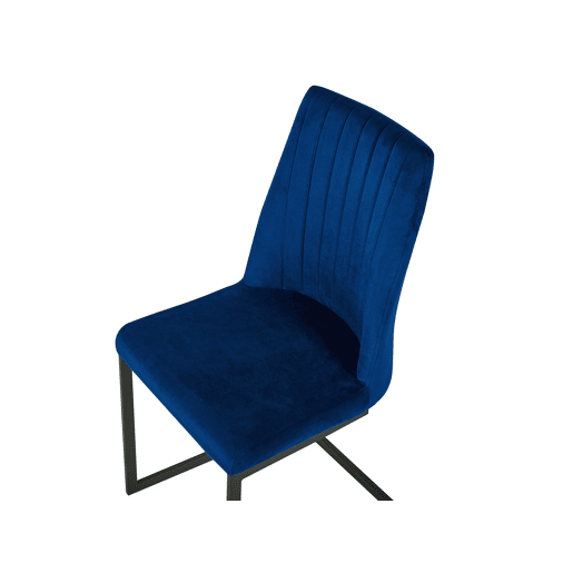 Conjunto de 2 cadeiras de jantar LAVONIA Veludo Azul marinho