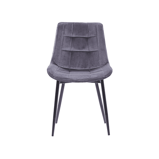 Conjunto de 2 cadeiras de jantar MELROSE Veludo Cinzento claro