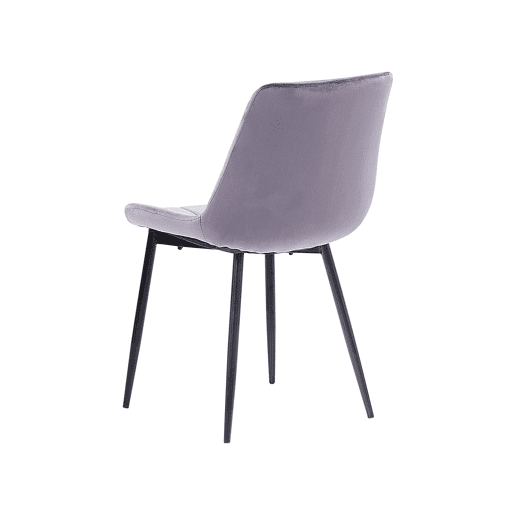 Conjunto de 2 cadeiras de jantar MELROSE Veludo Cinzento claro