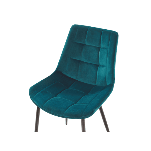 Conjunto de 2 cadeiras de jantar MELROSE Veludo Turquesa