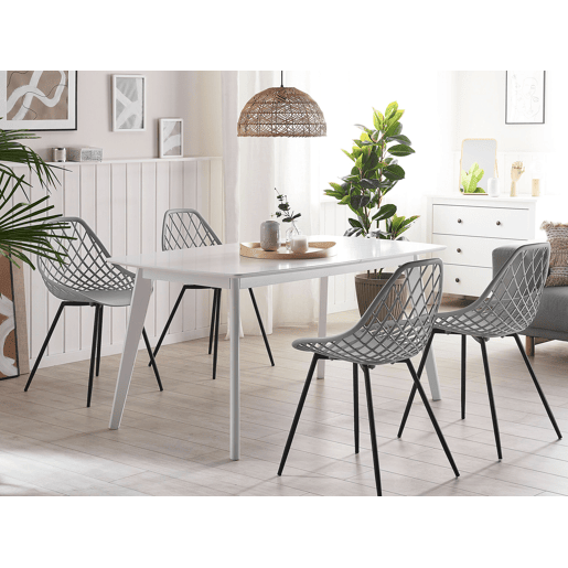Conjunto de 2 cadeiras de jantar CANTON Cinzento claro