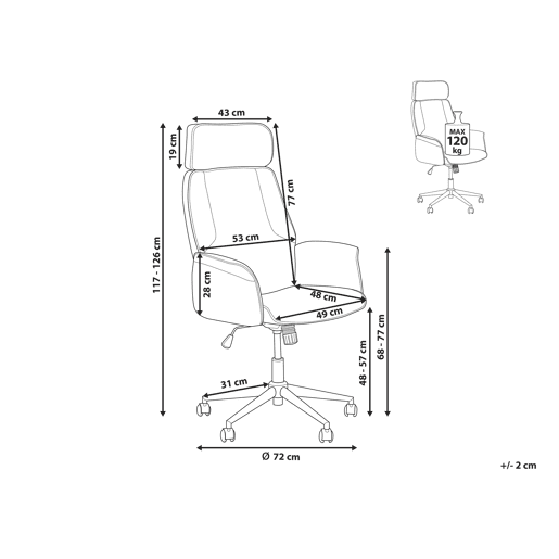 Cadeira de escritório PILOT Cinzento Cadeira de escritório PILOT Cinzento