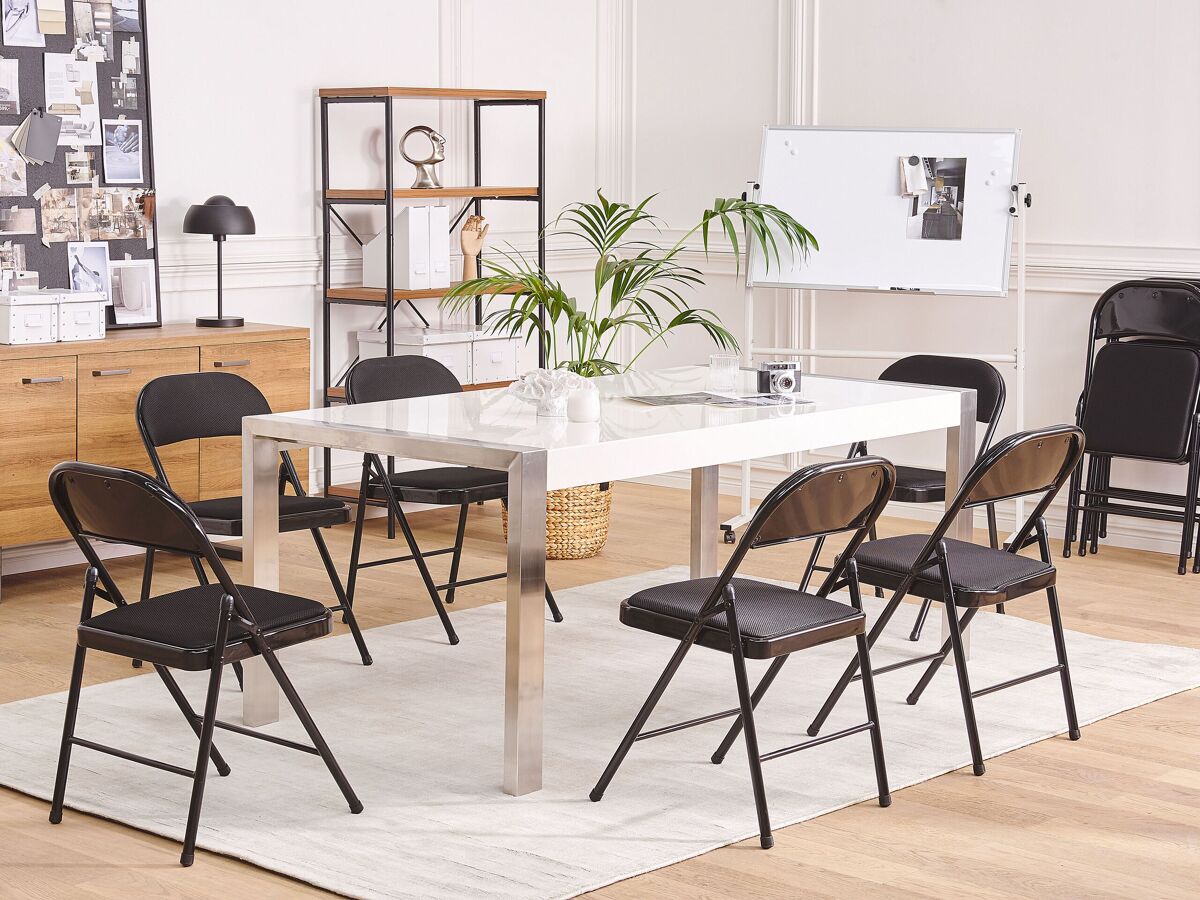 Beliani Silla de comedor SPARKS Negro