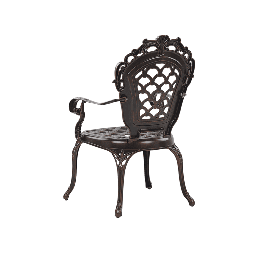 Conjunto de 2 cadeiras de jardim com almofadas LIZZANO Metal Castanho escuro