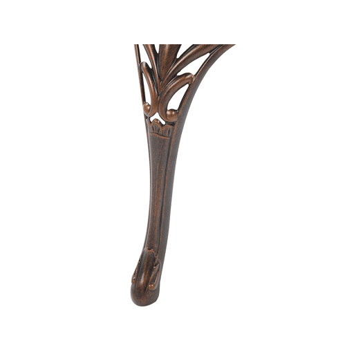 Conjunto de 2 cadeiras de jardim com almofadas LIZZANO Metal Castanho escuro